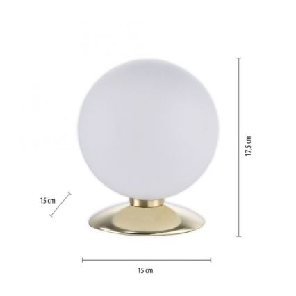 Paul Neuhaus 4013-60 - LED bordlampe m. touch-funktion dæmpbar BUBBA 1xG9/3W/230V guldfarvet
