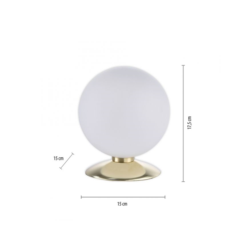 Paul Neuhaus 4013-60 - LED bordlampe m. touch-funktion dæmpbar BUBBA 1xG9/3W/230V guldfarvet