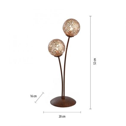 Paul Neuhaus 4032-48 - Bordlampe GRETA 2xG9/40W/230V