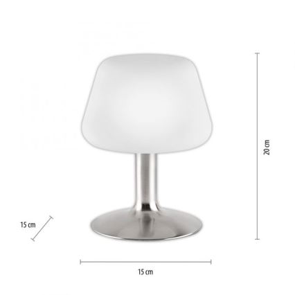 Paul Neuhaus 4078-55 - LED bordlampe m. touch-funktion dæmpbar TILL 1xG9/3W/230V mat krom