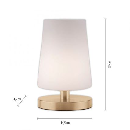 Paul Neuhaus 4146-60 - LED bordlampe med touch-funktion SONJA 1xG9/3W/230V messingfarvet