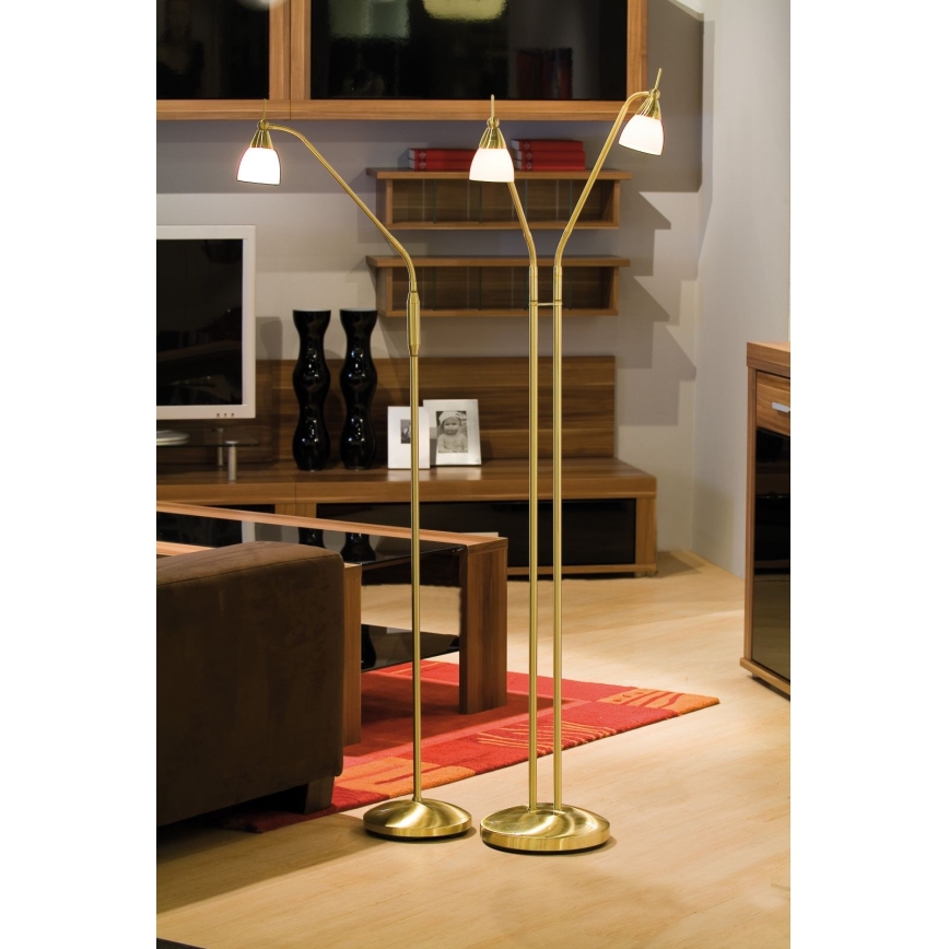 Paul Neuhaus 430-60 - gulvlampe med touch-funktion dæmpbar PINO 1xG9/28W/230V guldfarvet
