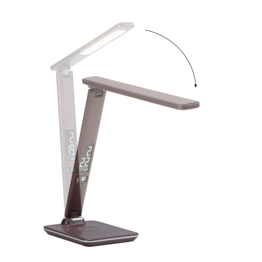 Paul Neuhaus 4595-23 - LED bordlampe med trådløs opladning og touch-funktion dæmpbar ADRIANO LED/5W/230V brown