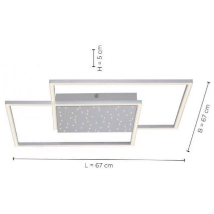 Paul Neuhaus 6024-55 - LED loftlampe dæmpbar YUKI LED/49W/230V + fjernbetjening