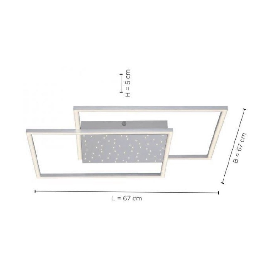 Paul Neuhaus 6024-55 - LED loftlampe dæmpbar YUKI LED/49W/230V + fjernbetjening
