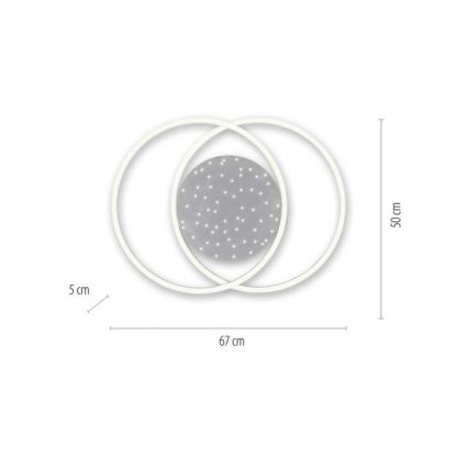 Paul Neuhaus 6025-55 - LED loftlampe dæmpbar YUKI LED/48W/230V + fjernbetjening