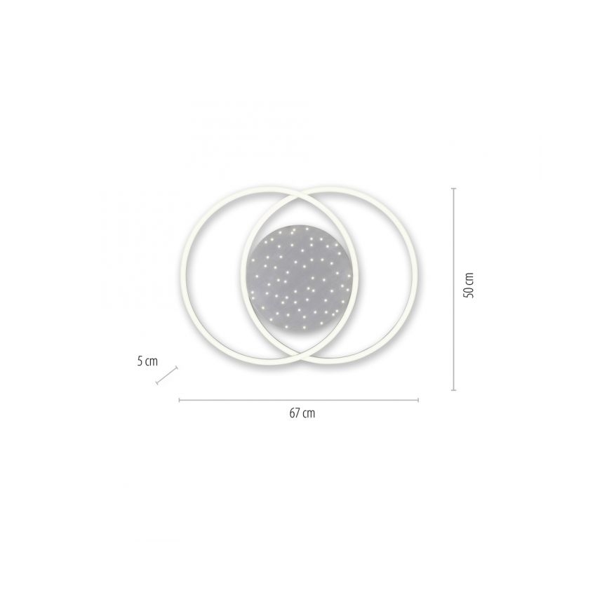 Paul Neuhaus 6025-55 - LED loftlampe dæmpbar YUKI LED/48W/230V + fjernbetjening