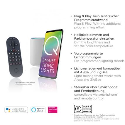 Paul Neuhaus 6071-18 - LED dæmpbar loftlampe Q-PIATO LED/35W/230V Ø 51 cm 2700-5000K Wi-Fi + fjernbetjening