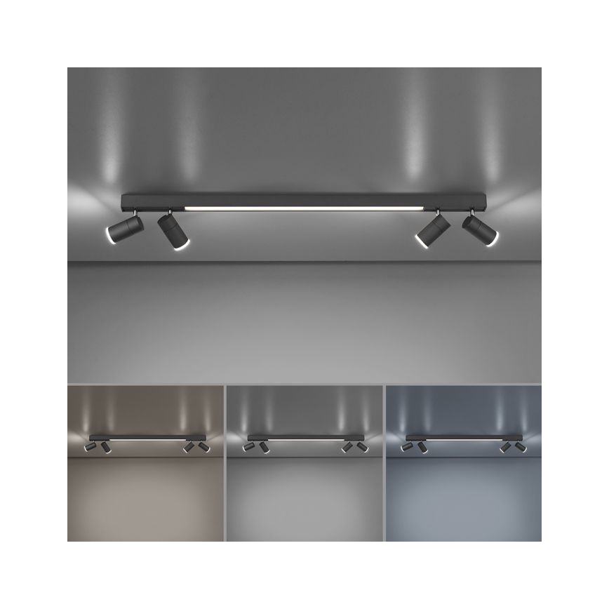 Paul Neuhaus 6121-13 - LED spotlampe dæmpbar PURE 4xLED/4W/230V + LED/9W 2700-5000K + fjernbetjening