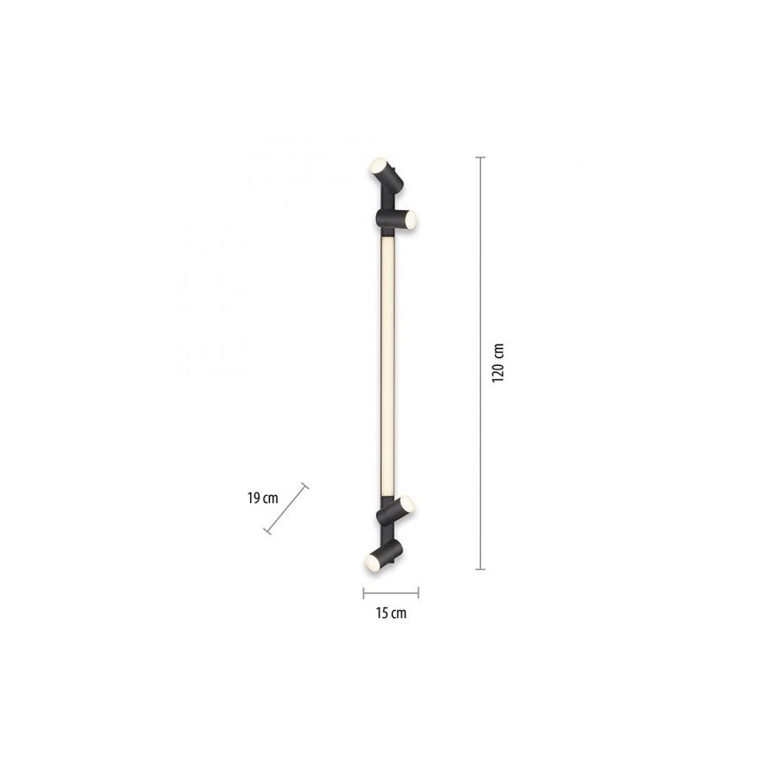 Paul Neuhaus 6121-13 - LED spotlampe dæmpbar PURE 4xLED/4W/230V + LED/9W 2700-5000K + fjernbetjening