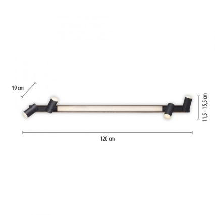 Paul Neuhaus 6121-79 - LED spotlampe dæmpbar PURE 4xLED/4W/230V + LED/9W 2700-5000K + fjernbetjening