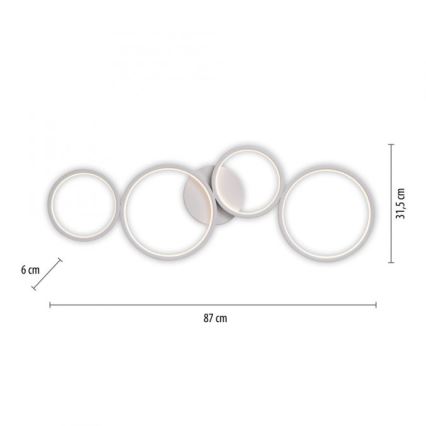 Paul Neuhaus 6183-16 - LED loftlampe dæmpbar KIRINGE LED/26W/230V
