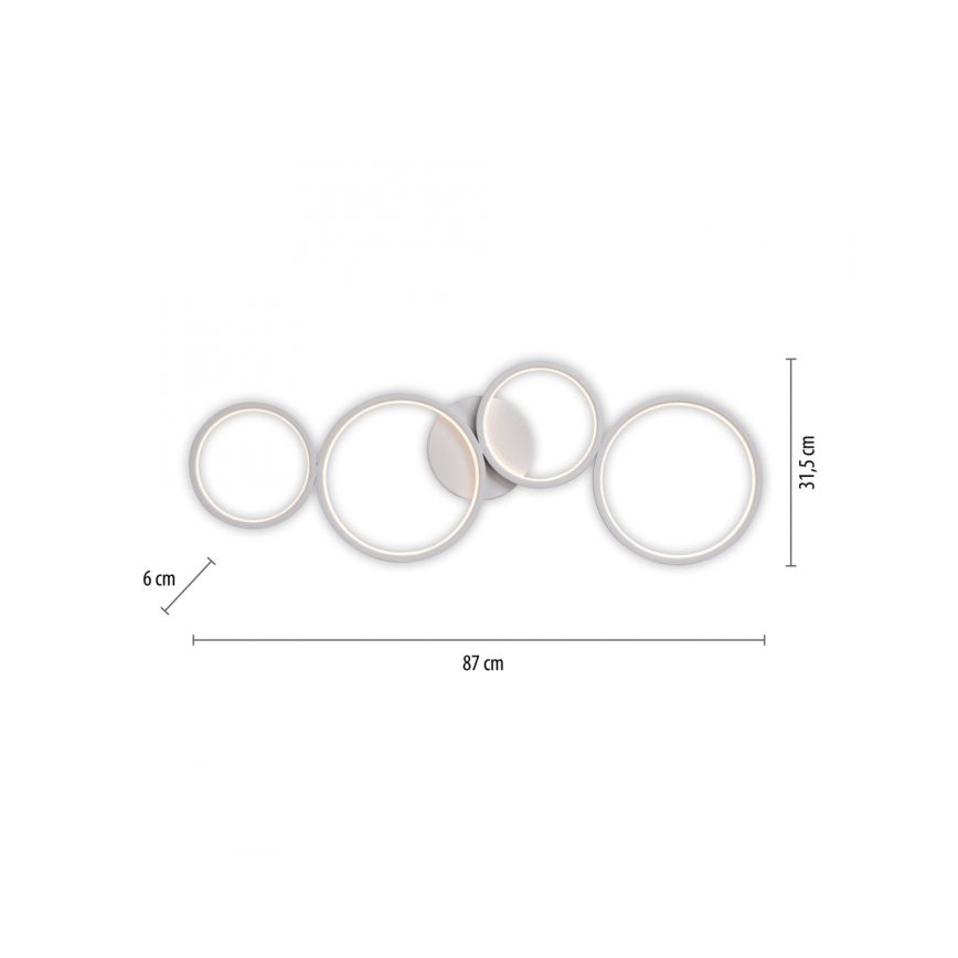Paul Neuhaus 6183-16 - LED loftlampe dæmpbar KIRINGE LED/26W/230V