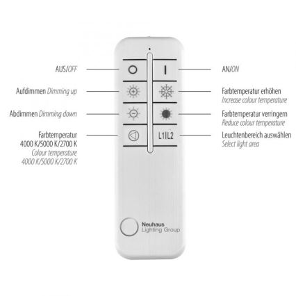 Paul Neuhaus 6233-55 - LED loftlampe dæmpbar PAAN LED/45,5W/230V 2700-5000K + fjernbetjening