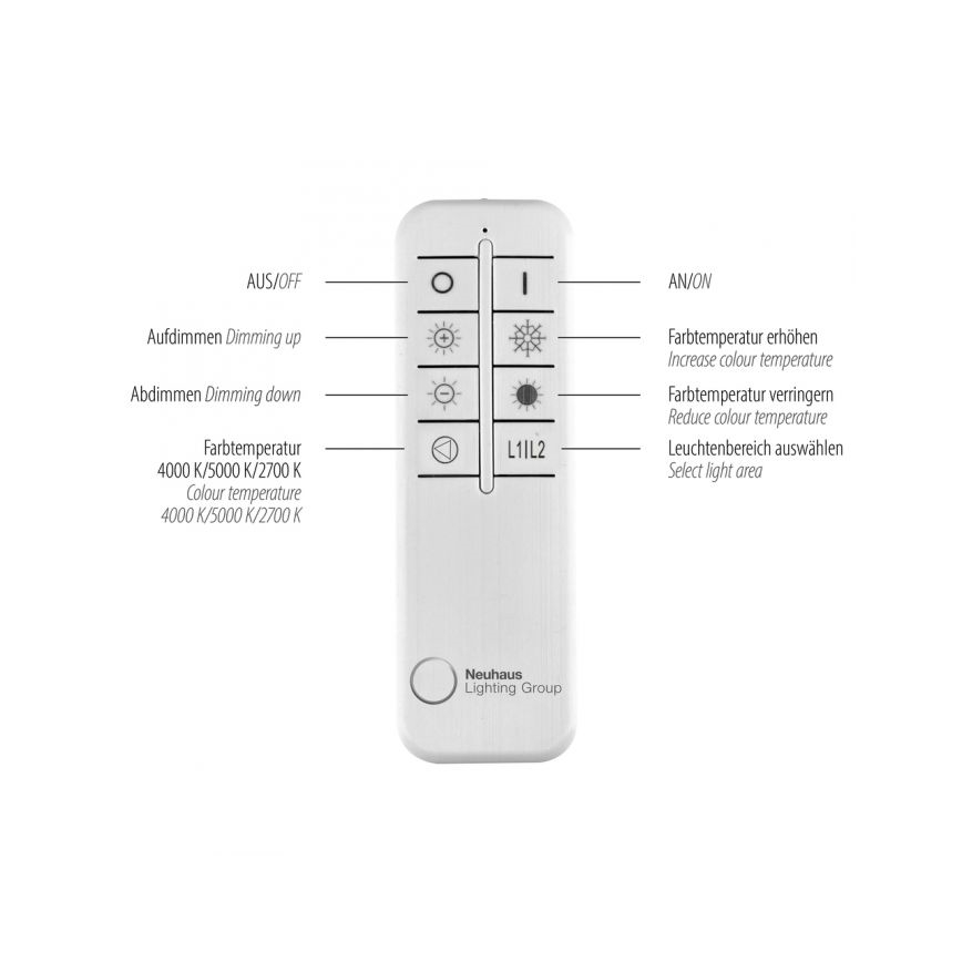 Paul Neuhaus 6233-55 - LED loftlampe dæmpbar PAAN LED/45,5W/230V 2700-5000K + fjernbetjening