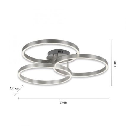 Paul Neuhaus 6233-55 - LED loftlampe dæmpbar PAAN LED/45,5W/230V 2700-5000K + fjernbetjening