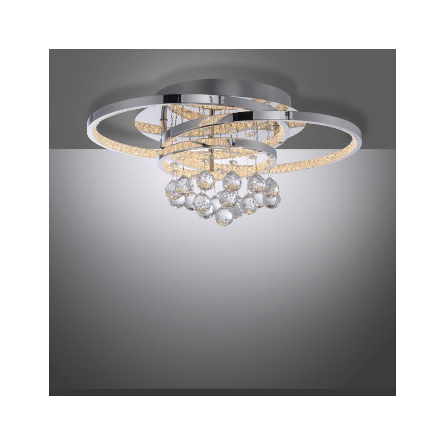Paul Neuhaus 6267-17 - LED loftlampe dæmpbar ROTAZO LED/32W/230V diameter 45 cm skinnende krom