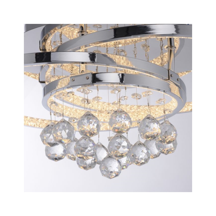 Paul Neuhaus 6267-17 - LED loftlampe dæmpbar ROTAZO LED/32W/230V diameter 45 cm skinnende krom
