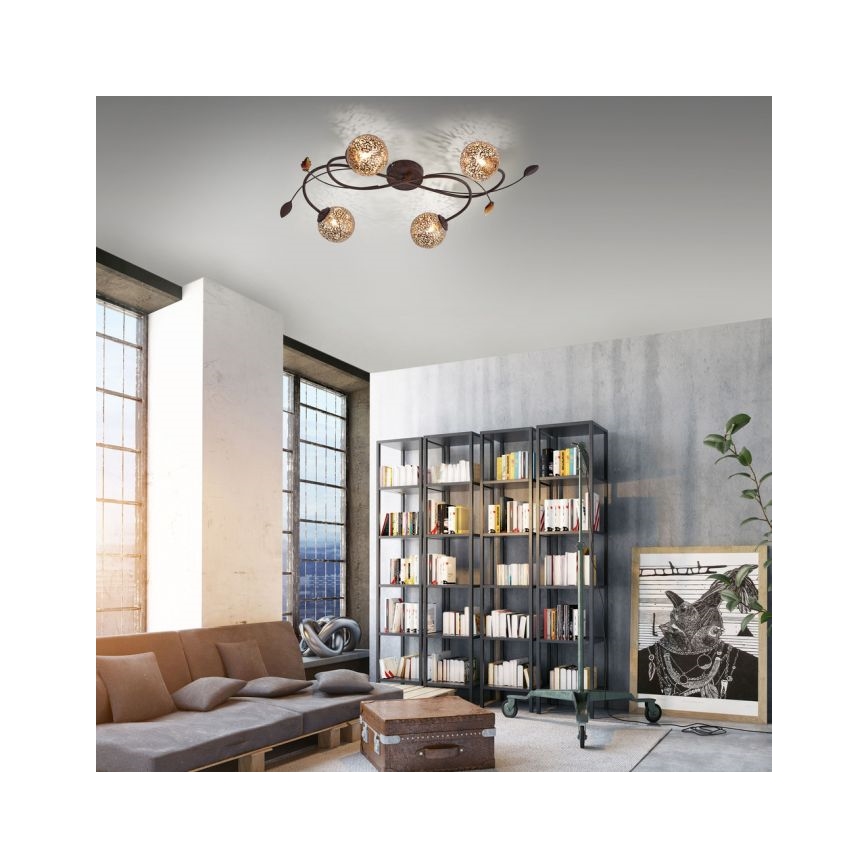 Paul Neuhaus 6395-48 - Fastmonteret lysekrone GRETA 4xG9/40W/230V