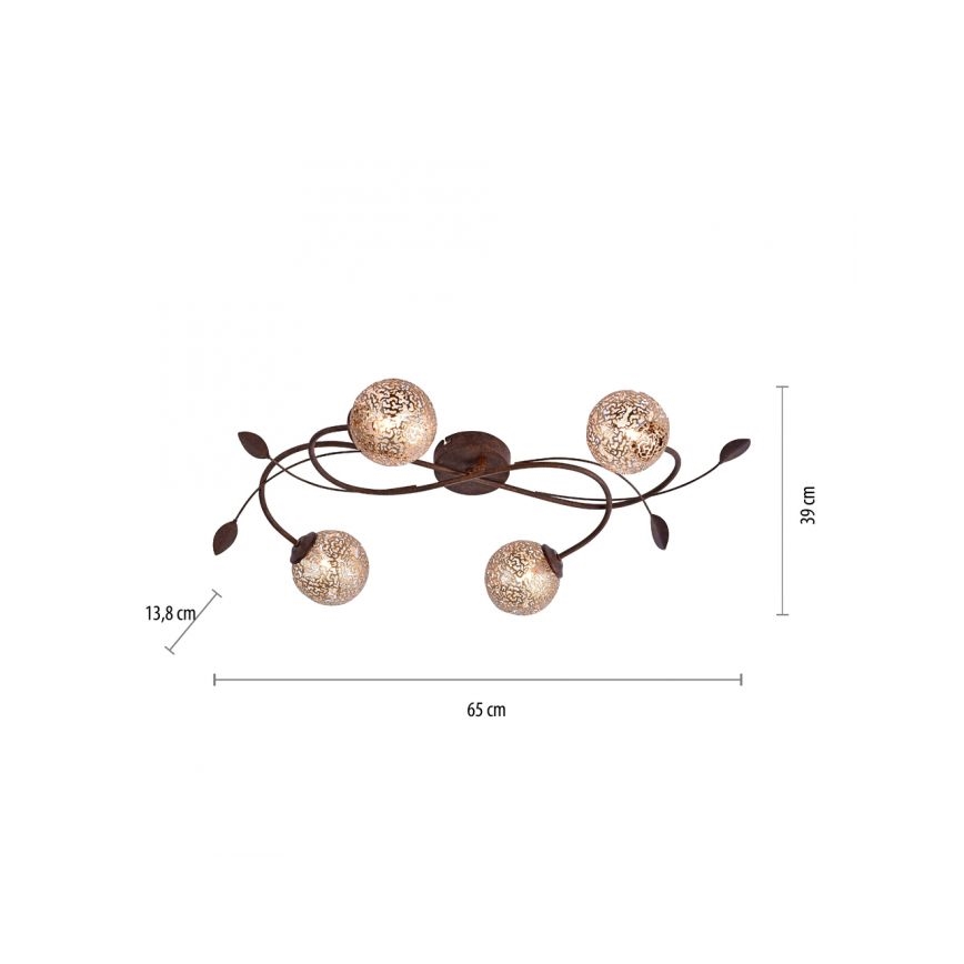 Paul Neuhaus 6395-48 - Fastmonteret lysekrone GRETA 4xG9/40W/230V