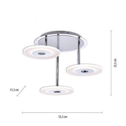 Paul Neuhaus 6446-55 - LED loftlampe dæmpbar ADALI 3xLED/13W/230V