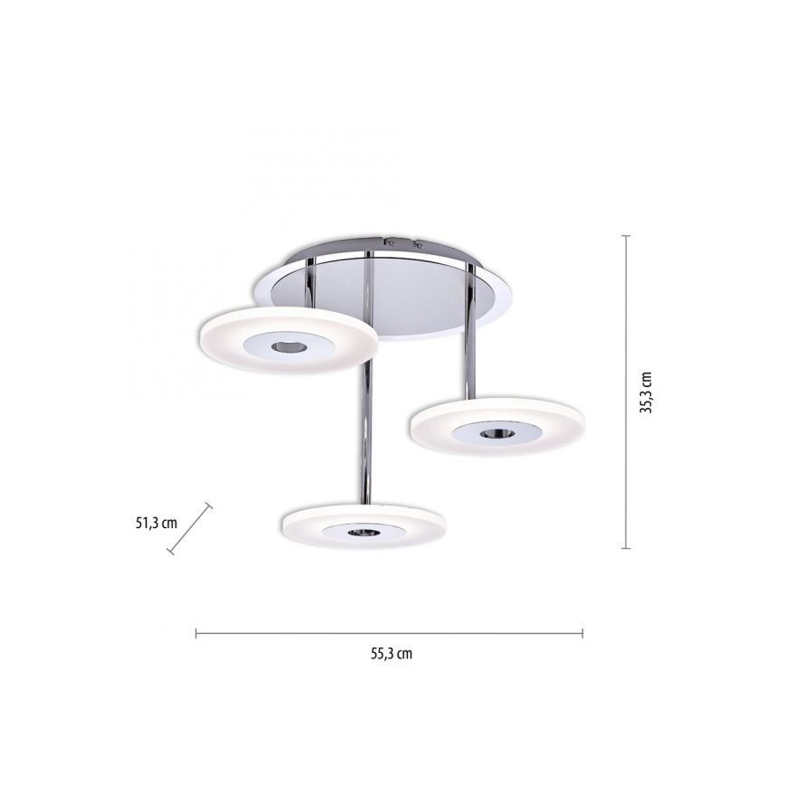Paul Neuhaus 6446-55 - LED loftlampe dæmpbar ADALI 3xLED/13W/230V