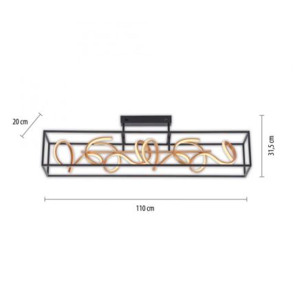 Paul Neuhaus 6473-18 - LED lysdæmper lysekrone i en snor SELINA 4xLED/10,2W/230V