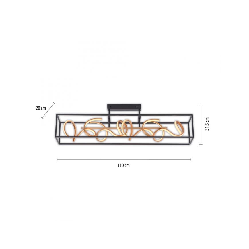Paul Neuhaus 6473-18 - LED lysdæmper lysekrone i en snor SELINA 4xLED/10,2W/230V