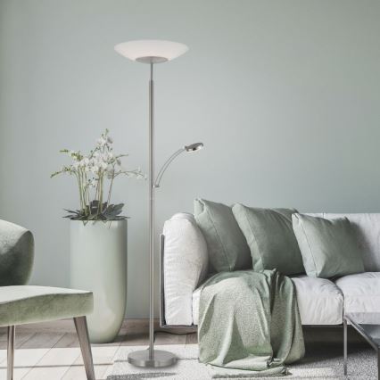 Paul Neuhaus 655-55 - LED-dæmpbar gulvlampe ALFRED LED/28W+LED/4W/230V poleret krom