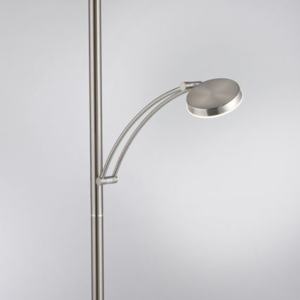 Paul Neuhaus 655-55 - LED gulvlampe dæmpbar ALFRED 1xLED/28W+1xLED/4W/230V skinnende krom