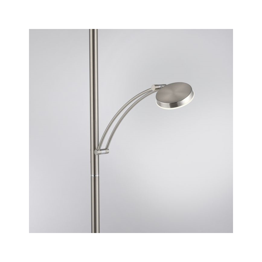 Paul Neuhaus 655-55 - LED gulvlampe dæmpbar ALFRED 1xLED/28W+1xLED/4W/230V skinnende krom