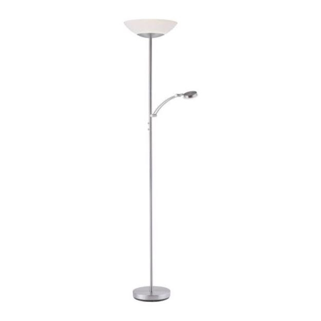 Paul Neuhaus 655-55 - LED gulvlampe dæmpbar ALFRED 1xLED/28W+1xLED/4W/230V skinnende krom