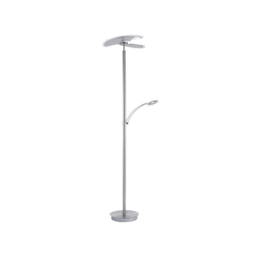 Paul Neuhaus 673-55 - Dæmpbar LED-gulvlampe ARTUR 2xLED/21W/230V+LED/6W blank krom