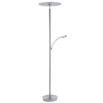 Paul Neuhaus 673-55 - LED gulvlampe dæmpbar ARTUR 2xLED/21W/230V+1xLED/6W skinnende krom