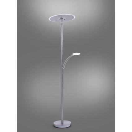 Paul Neuhaus 673-55 - LED gulvlampe dæmpbar ARTUR 2xLED/21W/230V+1xLED/6W skinnende krom
