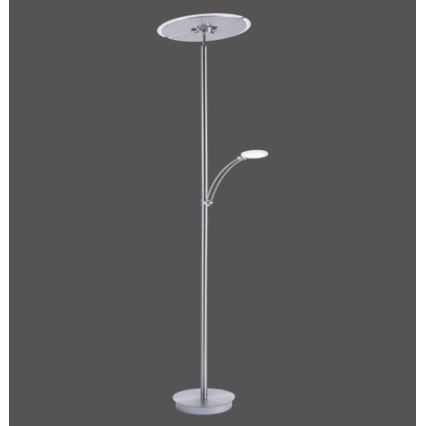 Paul Neuhaus 673-55 - LED gulvlampe dæmpbar ARTUR 2xLED/21W/230V+1xLED/6W skinnende krom