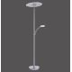 Paul Neuhaus 673-55 - LED gulvlampe dæmpbar ARTUR 2xLED/21W/230V+1xLED/6W krom