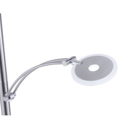 Paul Neuhaus 673-55 - LED gulvlampe dæmpbar ARTUR 2xLED/21W/230V+1xLED/6W skinnende krom