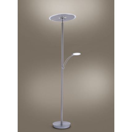 Paul Neuhaus 673-55 - LED gulvlampe dæmpbar ARTUR 2xLED/21W/230V+1xLED/6W skinnende krom