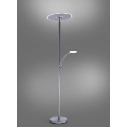 Paul Neuhaus 673-55 - LED gulvlampe dæmpbar ARTUR 2xLED/21W/230V+1xLED/6W skinnende krom