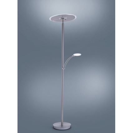 Paul Neuhaus 673-55 - LED gulvlampe dæmpbar ARTUR 2xLED/21W/230V+1xLED/6W skinnende krom