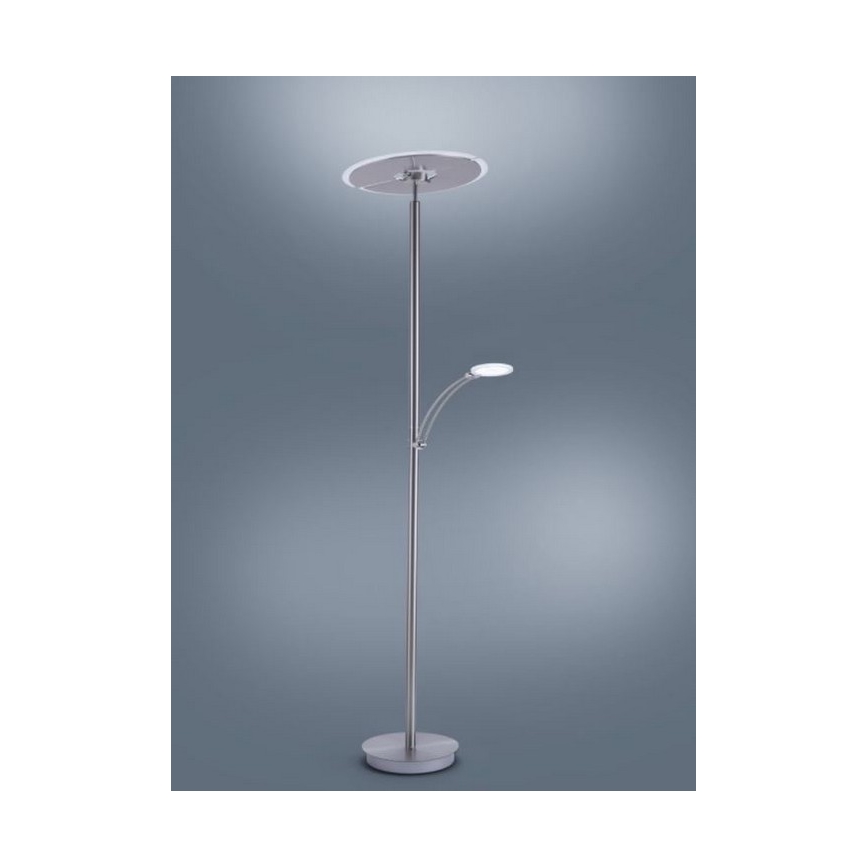 Paul Neuhaus 673-55 - LED gulvlampe dæmpbar ARTUR 2xLED/21W/230V+1xLED/6W skinnende krom