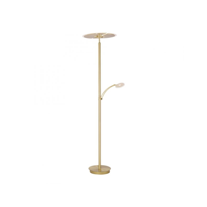 Paul Neuhaus 673-60 - LED gulvlampe dæmpbar ARTUR 2xLED/21W/230V+1xLED/6W guldfarvet