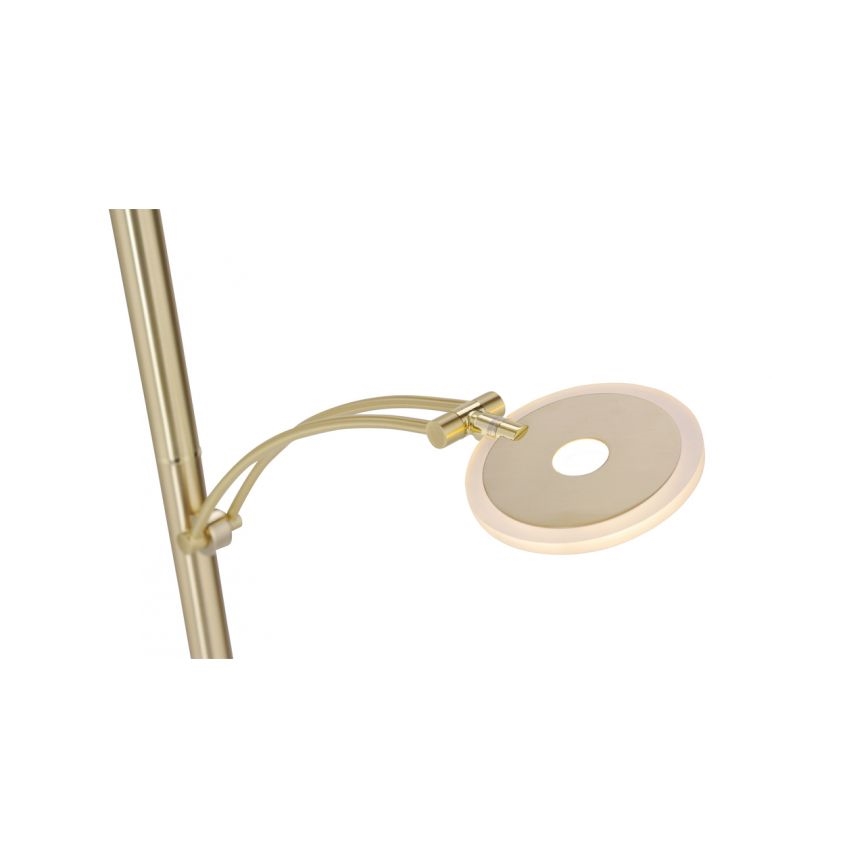 Paul Neuhaus 673-60 - LED gulvlampe dæmpbar ARTUR 2xLED/21W/230V+1xLED/6W guldfarvet