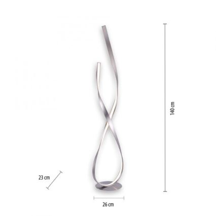 Paul Neuhaus 720-55 - LED gulvlampe dæmpbar LINDA LED/27W/230V skinnende krom