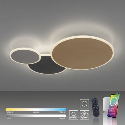 Paul Neuhaus 8007-70 - LED loftlampe dæmpbar Q-PIATO LED/35W/230V 2700-5000K Wi-Fi + fjernbetjening