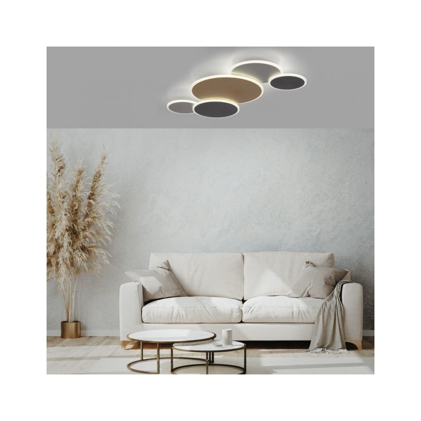 Paul Neuhaus 8008-70 - LED loftlampe dæmpbar Q-PIATO LED/49W/230V 2700-5000K Wi-Fi + fjernbetjening