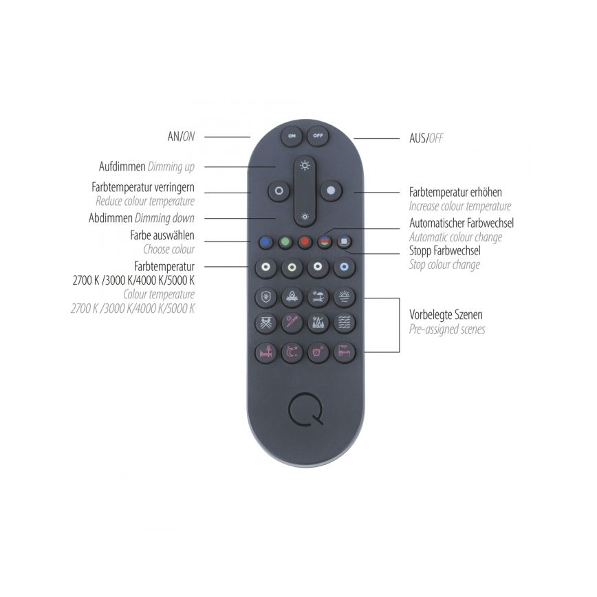 Paul Neuhaus 8008-70 - LED loftlampe dæmpbar Q-PIATO LED/49W/230V 2700-5000K Wi-Fi + fjernbetjening