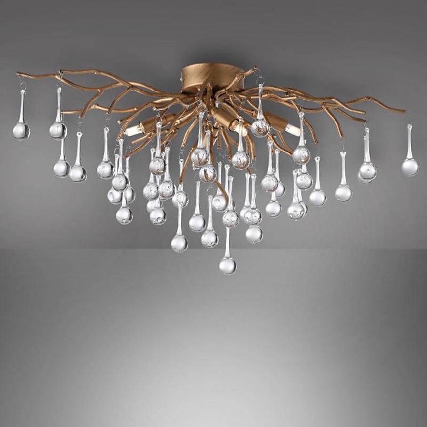 Paul Neuhaus 8090-11 - Loftlampe ICICLE 4xG9/40W/230V 30x60 cm messing