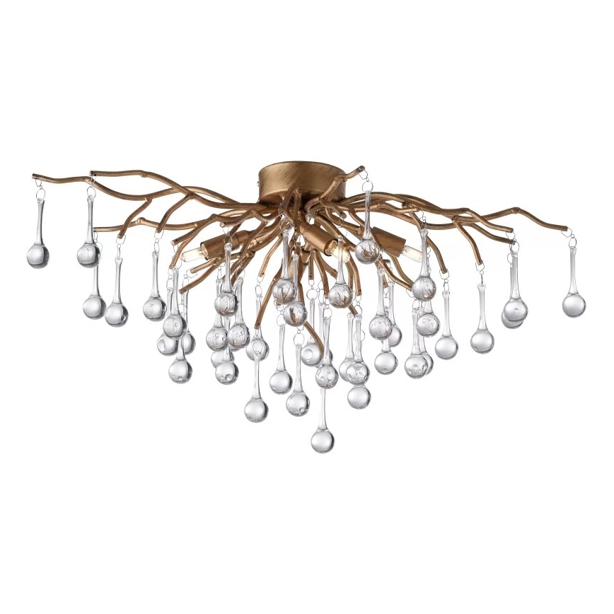 Paul Neuhaus 8090-11 - Loftlampe ICICLE 4xG9/40W/230V 30x60 cm messing